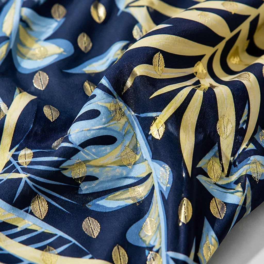 SerenaSculpt™ – Wide-Leg Jumpsuit with Tropical Print, V-Neck, and Smocked Waist