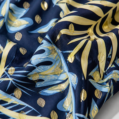 SerenaSculpt™ – Wide-Leg Jumpsuit with Tropical Print, V-Neck, and Smocked Waist