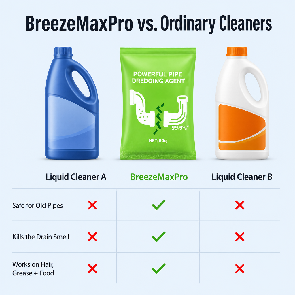 BreezeMaxPro™ — Break Down Tough Drain Blockages and Eliminate Foul Odors