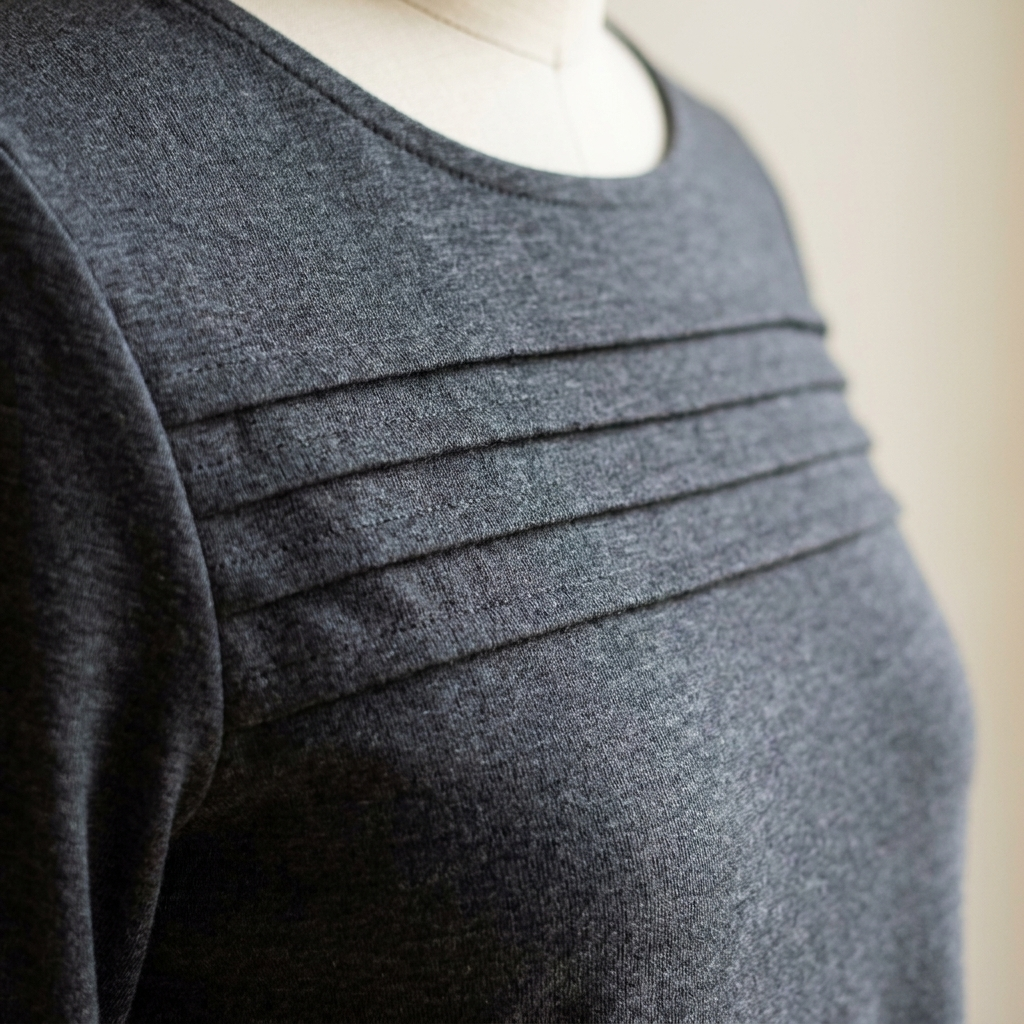 OptimaWear™ – Pleated-Yoke Soft Knit Two-Piece Lounge Set