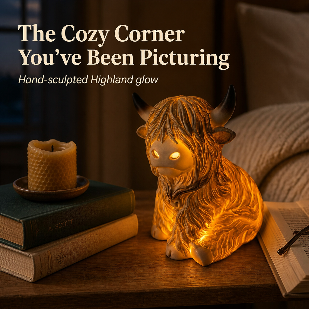 Bronwyne Glow™ — Illuminate Snug Spaces with Hand-Carved Highland Flair