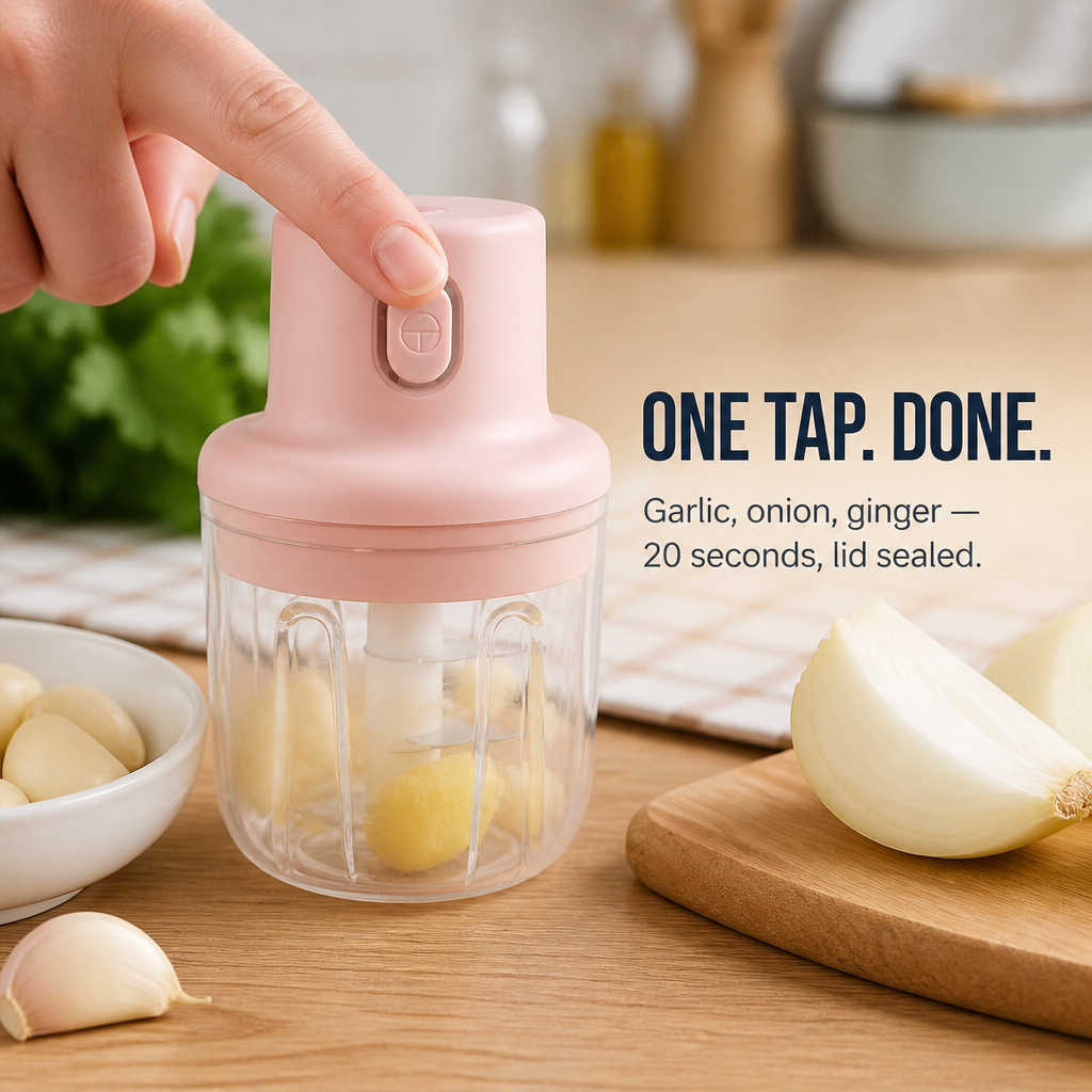 TurboSlice™ — Chop Garlic, Onion & Ginger in Just 20 Seconds
