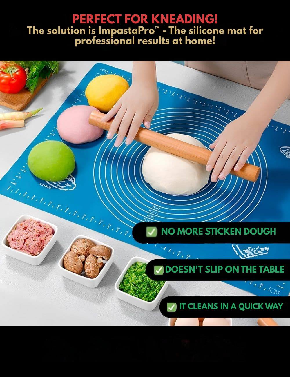 DoughEase™ — Glide Through Baking with Zero Stick, Total Control, and Effortless Clean-Up