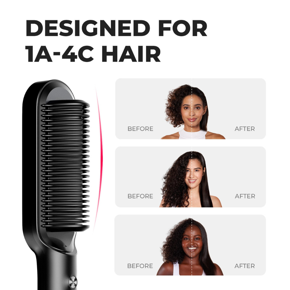 GlowGlide Smoothing Brush - Smooth and Stylish Hair in Just a Few Minutes!