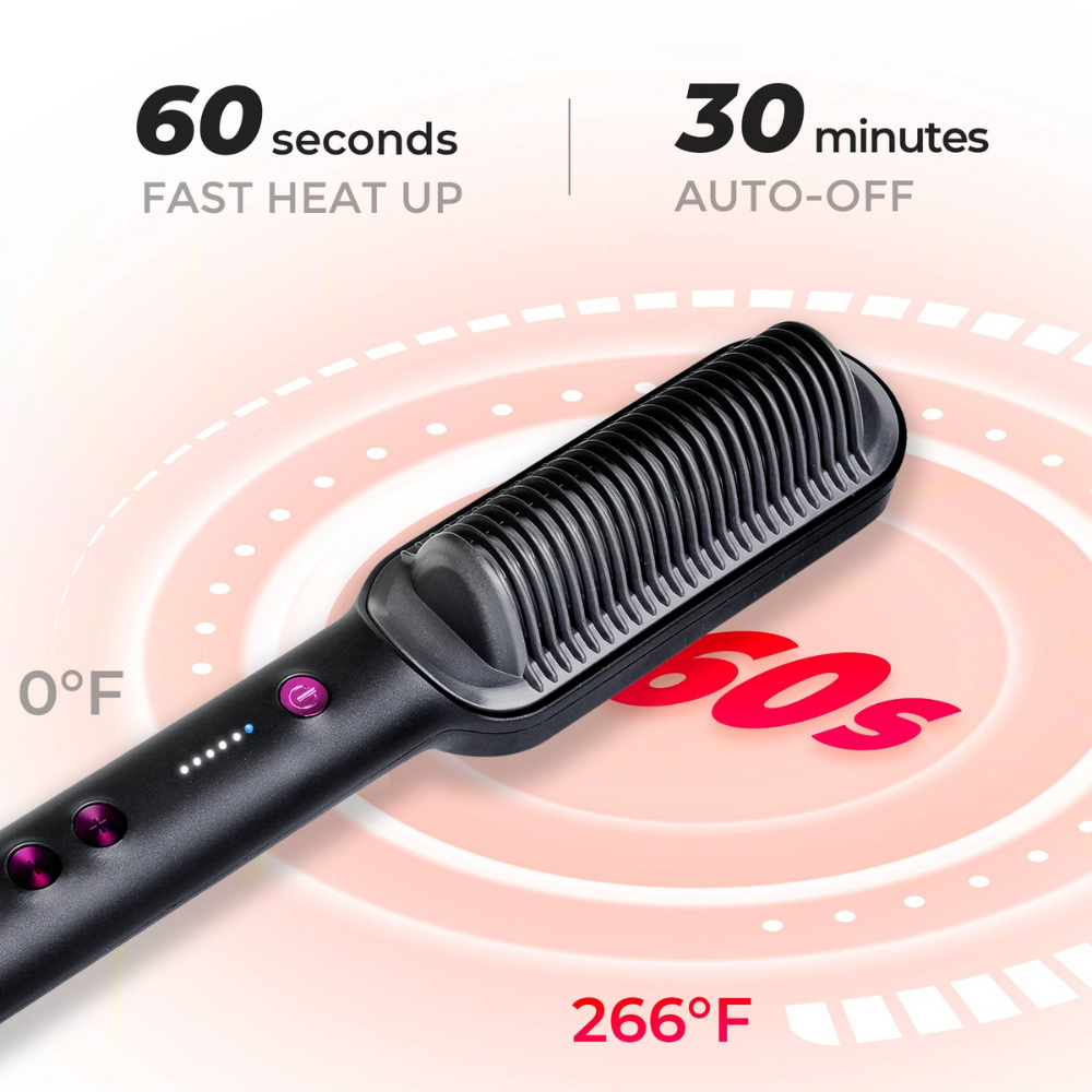 GlowGlide Smoothing Brush - Smooth and Stylish Hair in Just a Few Minutes!