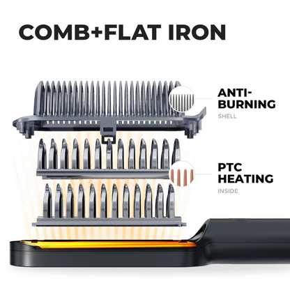 GlowGlide Smoothing Brush - Smooth and Stylish Hair in Just a Few Minutes!
