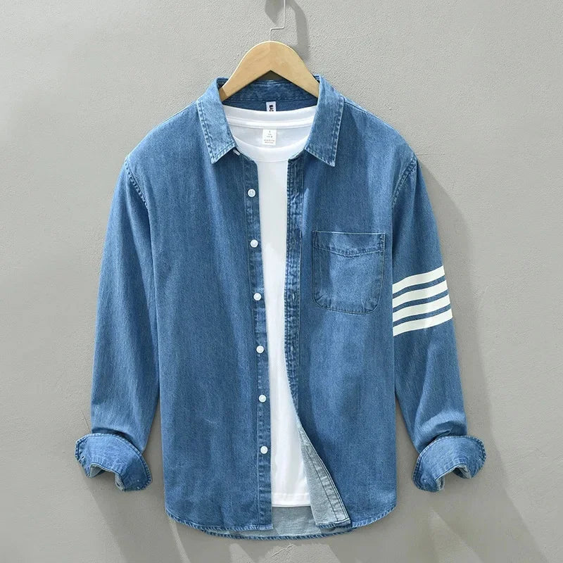 Ramwell Denim™ Shirt — Command Confidence with Effortless Comfort and Bold Style