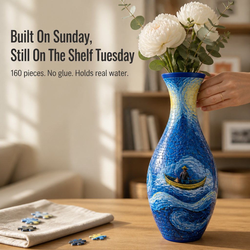 BloomCraze™ — Click 160 Pieces Together Into a Porcelain-Style Vase That Fits Real Flowers