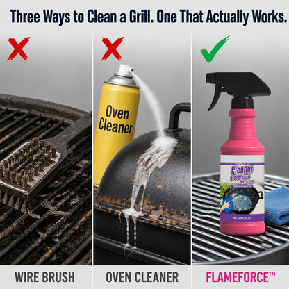 FlameForce™ — Remove Stubborn Burnt Grease from Your Grill in Just Two Minutes