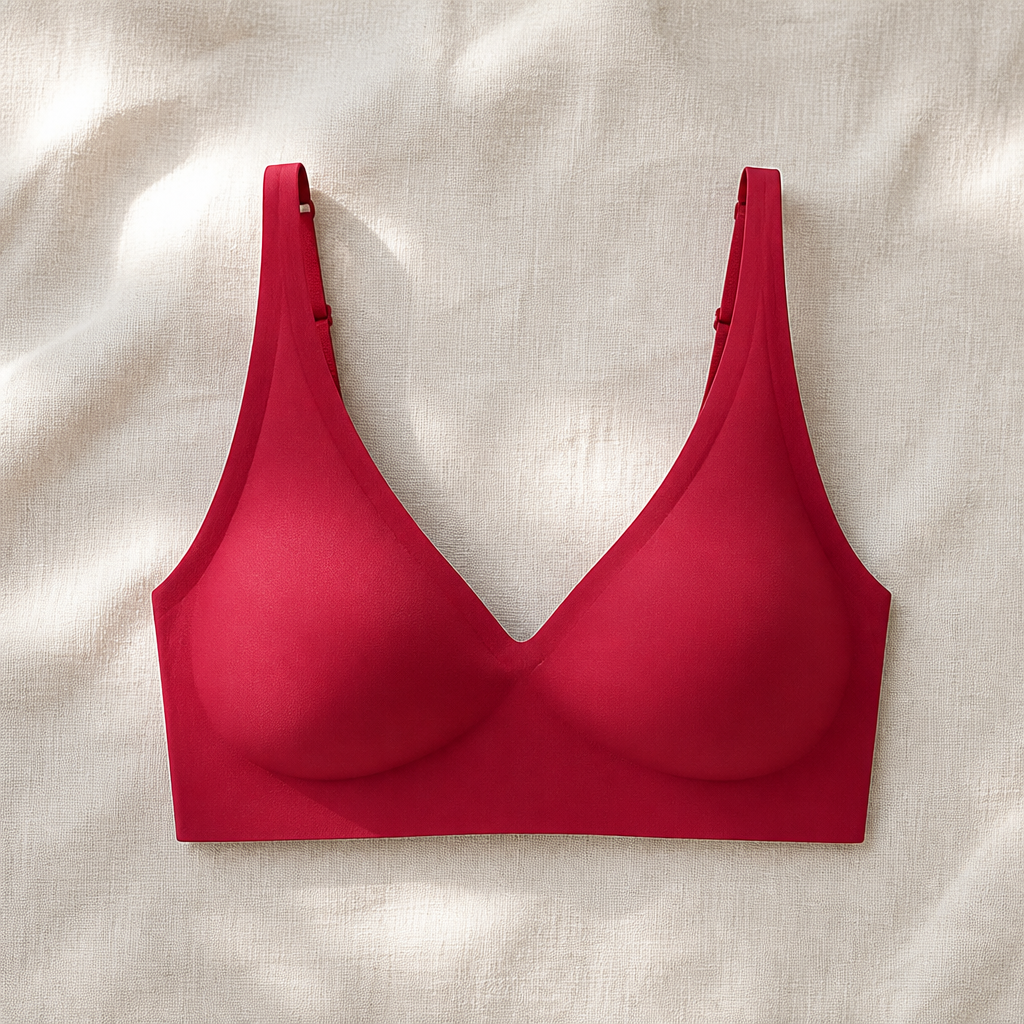 LumiFit™ – Seamless Wireless Bralette with Softly Padded V-Neck Cups