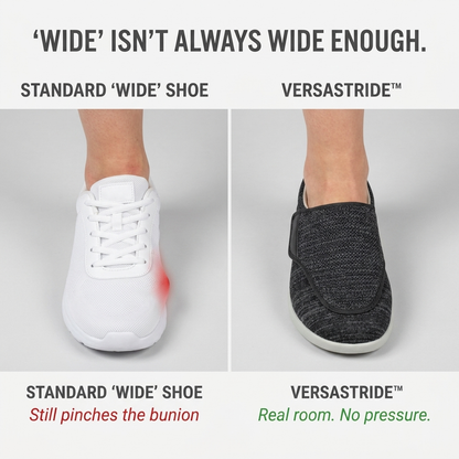 VersaStride™ — Stroll Comfortably with Swollen, Sore, Difficult-to-Fit Feet All Day