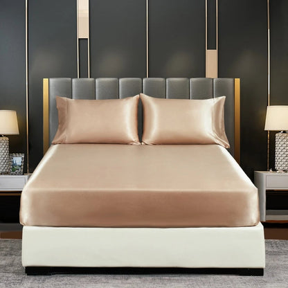Liora — Breathable Ice Silk Bedding Set with Wrinkle-Resistant Fit