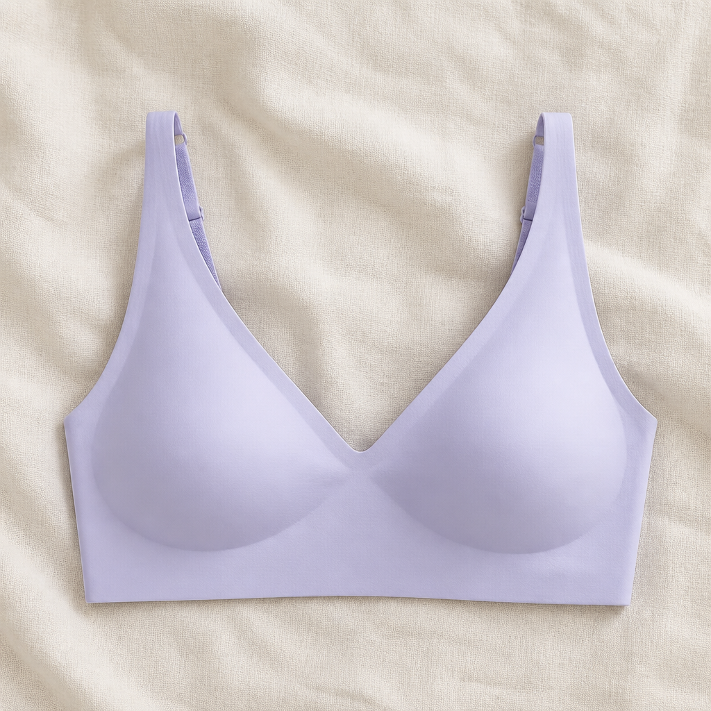 LumiFit™ – Seamless Wireless Bralette with Softly Padded V-Neck Cups