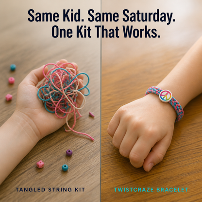 TwistCraze™ — Weave Genuine Friendship Bracelets Fast, No Knots or Tears