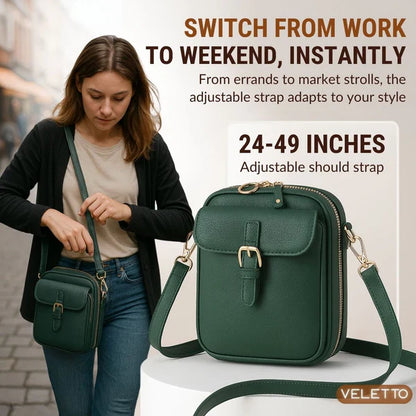 Veletto™ - Double Pocket PU Leather Organizer Bag (60% Off)