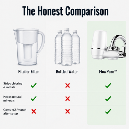 FlowPure™ — Remove Chlorine & Metallic Flavor from Your Tap in Less than a Minute
