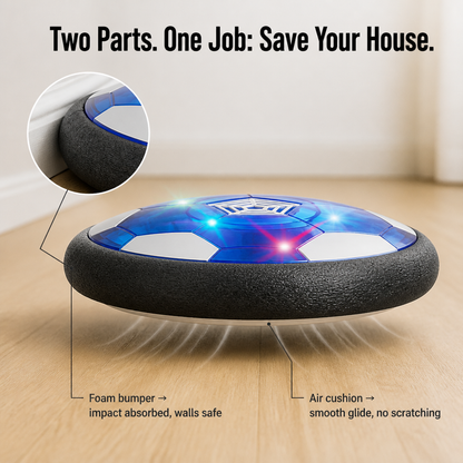GlideSphere™ — Transform Rainy Days Into Indoor Soccer Fun Without Shattered Lamps