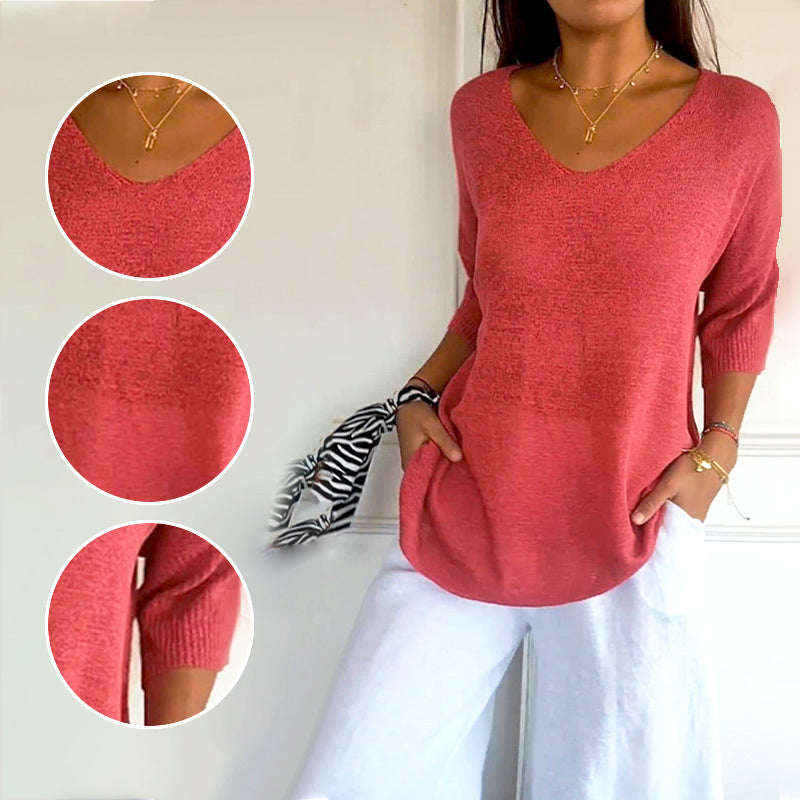 VertaLuxe™ V-Neck Shirt — Unleash Effortless Style and All-Day Freedom