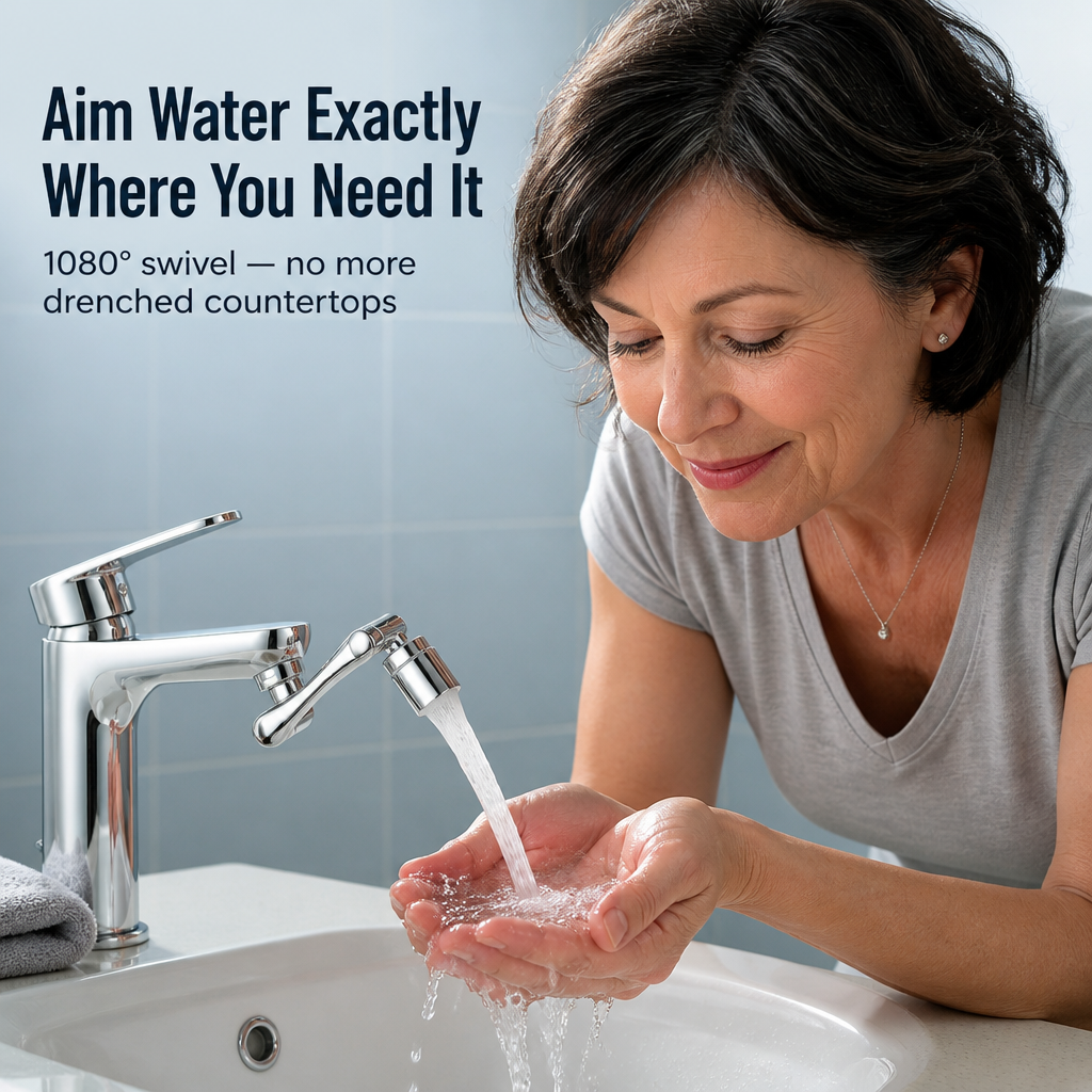 HydraFlex™ — Say Goodbye to Splashes, Access Every Sink Corner Instantly | 60-Day Guarantee