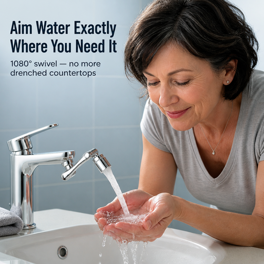 HydraFlex™ — Say Goodbye to Splashes, Access Every Sink Corner Instantly | 60-Day Guarantee