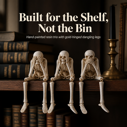 ChuckLuxe™ — Deck Your Shelf with the Dangling-Leg Skeleton Trio Everyone Talks About | Set of 3