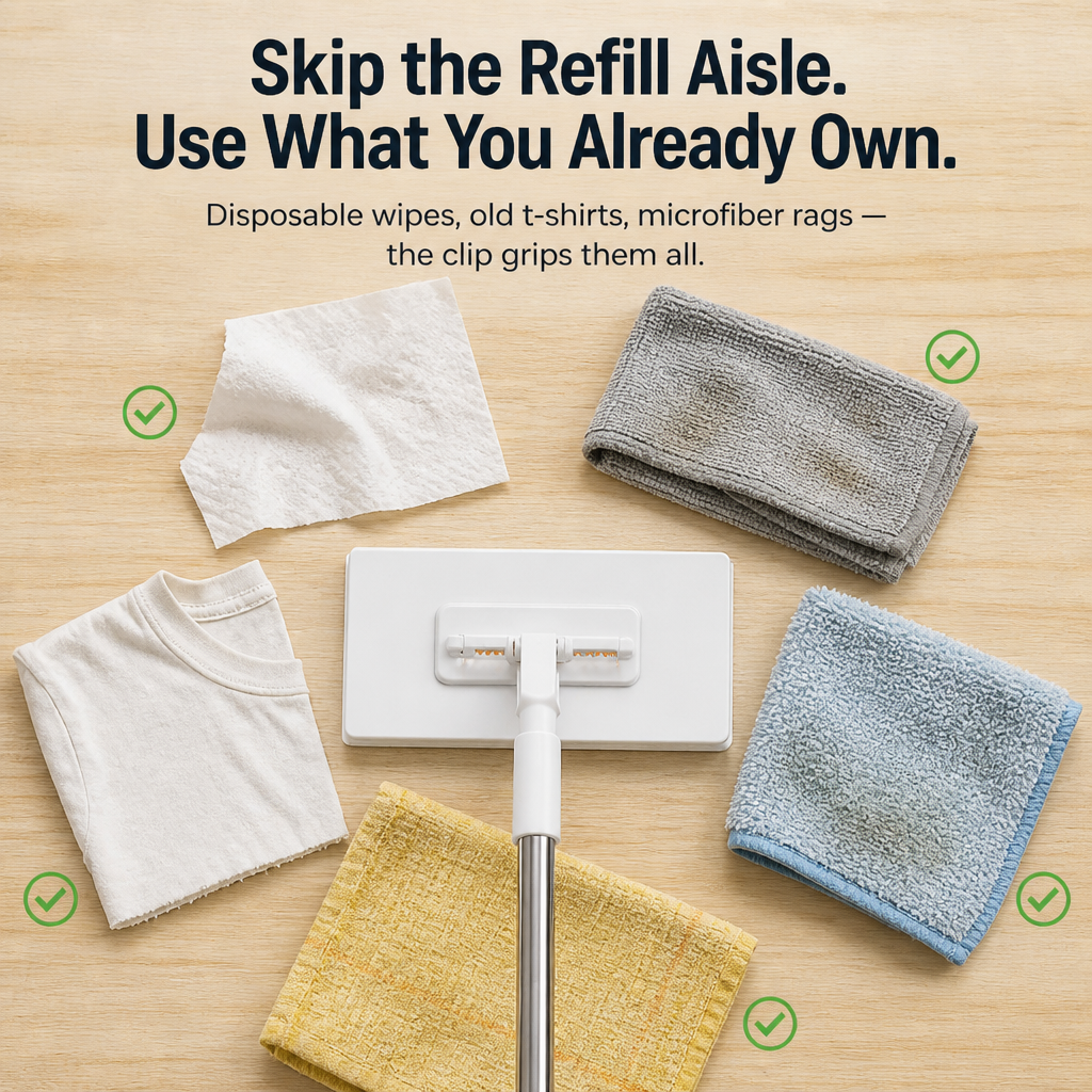 SwiftSweepPro™ — Fasten Any Fabric, Clean Any Surface, Say Goodbye to Refills Forever