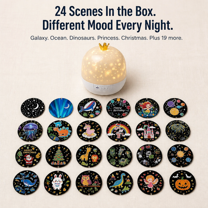 RadiantDreams™ — Put an End to Bedtime Struggles With 24 Sky and Ocean Projection Scenes