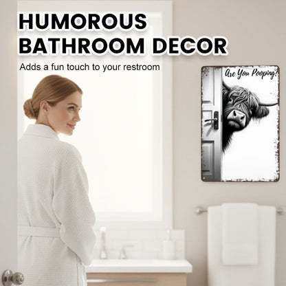 QuirkyMoo™ Laugh Sign — Transform Your Bathroom Into a Joy-Filled Conversation Starter Everyone Loves
