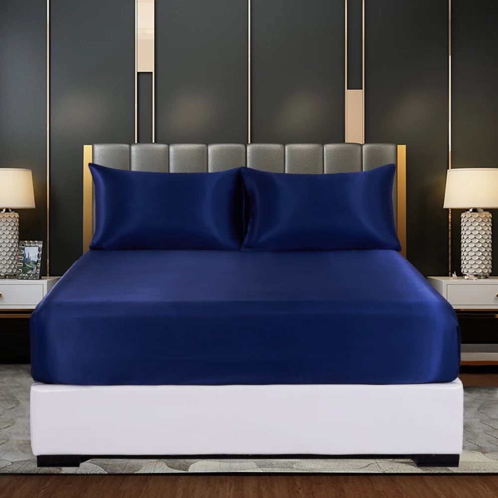 Liora — Breathable Ice Silk Bedding Set with Wrinkle-Resistant Fit