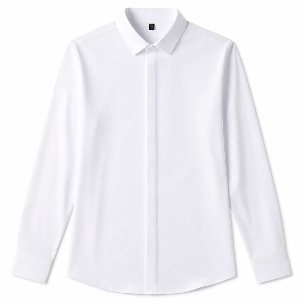 Vantori™ – Wrinkle-Free Slim-Fit Dress Shirt with 4-Way Stretch