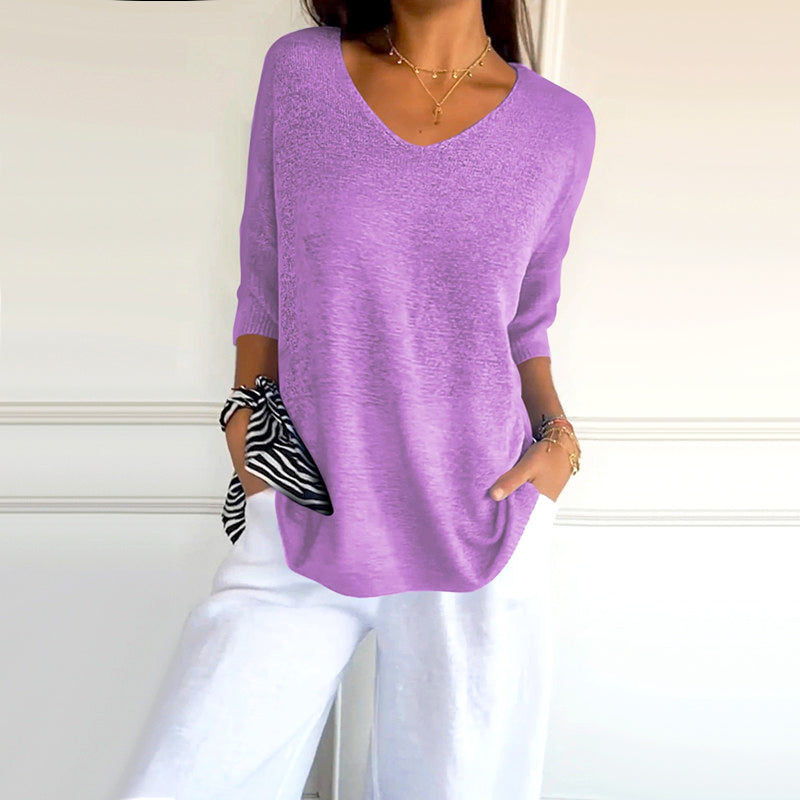 VertaLuxe™ V-Neck Shirt — Unleash Effortless Style and All-Day Freedom
