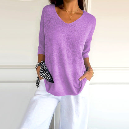VertaLuxe™ V-Neck Shirt — Unleash Effortless Style and All-Day Freedom