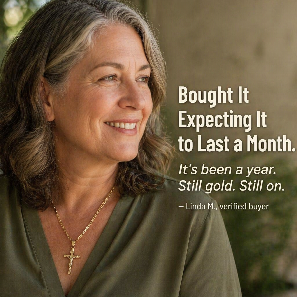 SolaraFaith™ — Sport a Crucifix That Resists Tarnish, Breakage, and Green Neck Stains
