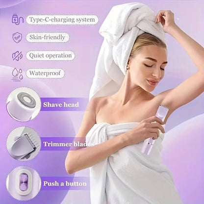 SilqueEase™ Precision Shaver — Experience Effortless, All-Day Silky Smoothness Without a Trace of Pain
