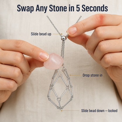 VioraNest™ — Wear Every Crystal You Love, Swap Your Energy Instantly