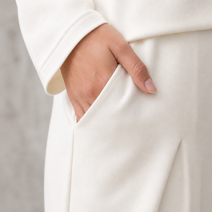 Mirelle™ – Casual Boat-Neck Two-Piece Outfit with Slim Pleated Tapered Pants