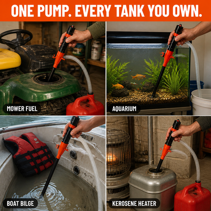 TurboFlow™ — Pump Fuel, Water, or Oil Hands-Free at 2.2 Gallons per Minute