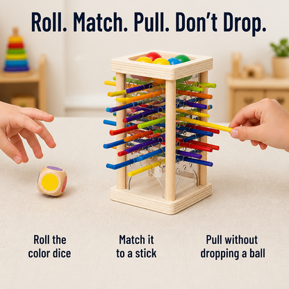BrainiQ™ — Develop Focus, Patience & Color Skills Using 30 Wooden Sticks