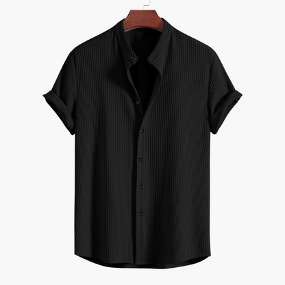 ValorEdge™ Mens Stand Collar Shirt — Own Every Room with Effortless Confidence and All-Day Comfort