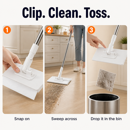 SwiftSweepPro™ — Fasten Any Fabric, Clean Any Surface, Say Goodbye to Refills Forever