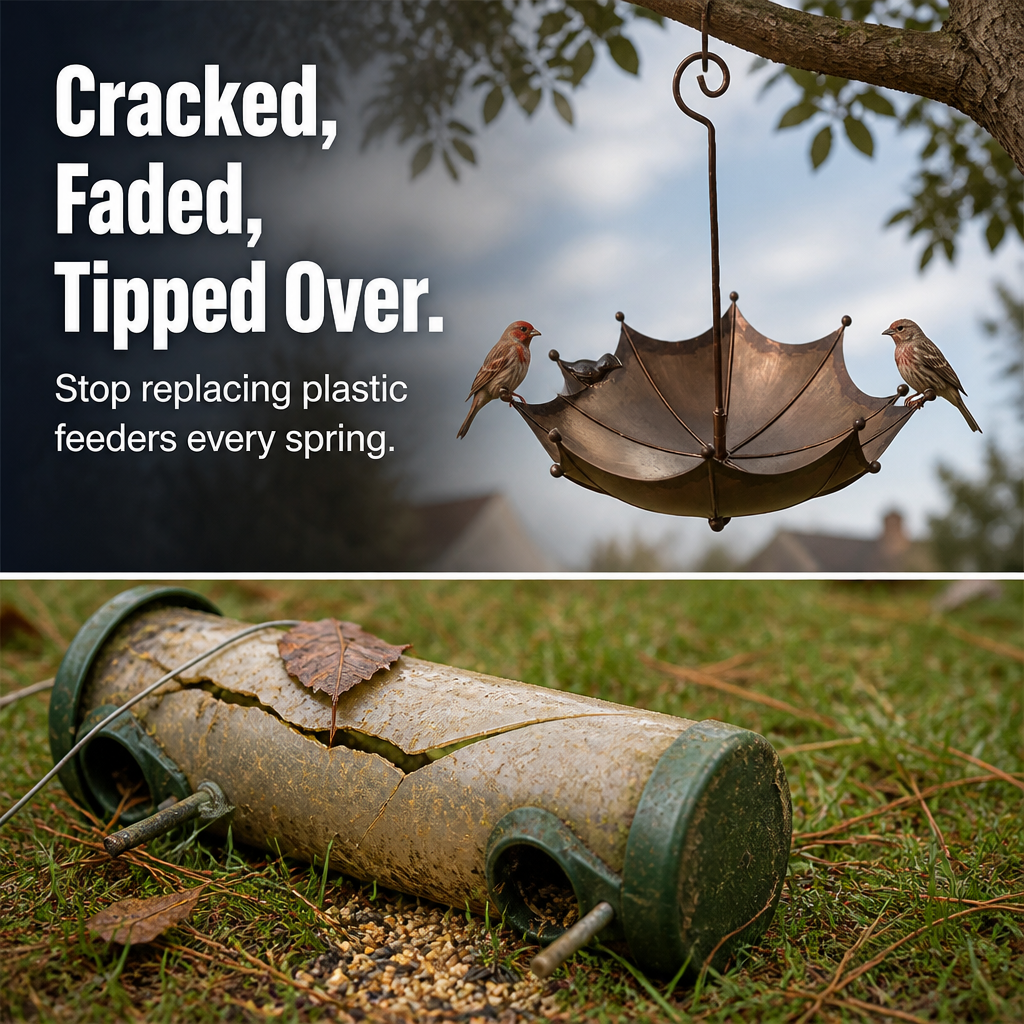 Aviara™ Hanging Umbrella Feeder & Bath — Transform Your Porch into a Lively Bird Paradise You Can’t Stop Watching