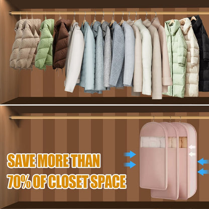 Hanging Garment Protective Cover Featuring Self-Compression (2025 Model)