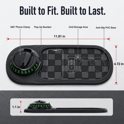 GripNest™ — Secure Your Phone, Show Your Parking Number & Organize the Dashboard All in One Pad