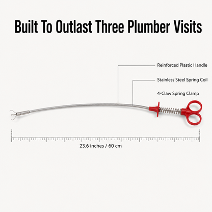 ClingClaw™ — Extract Hairball Drano Even Plumbers Can't Access