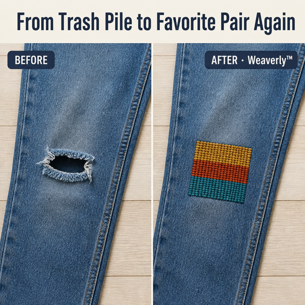 Weaverly™ — Patch Your Jeans, Sweaters & Beloved Flannels Into Pinterest-Perfect Finds