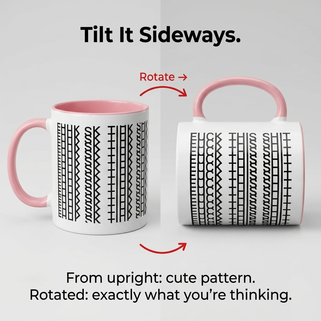 VibeSip™ — Mask Your Noisiest Workday Thoughts with a Charming Pattern
