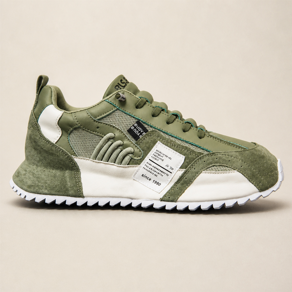 StridePro™ – Heritage Retro Running Sneakers in Suede & Mesh Blend