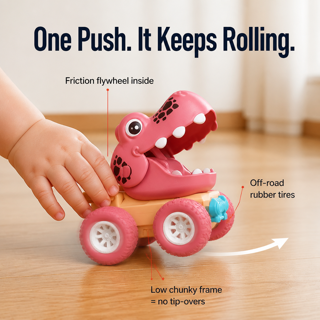 ThunderRex™ — Race, Roar, and Push with Rugged No-Battery Dino Trucks