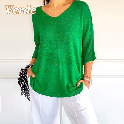 VertaLuxe™ V-Neck Shirt — Unleash Effortless Style and All-Day Freedom
