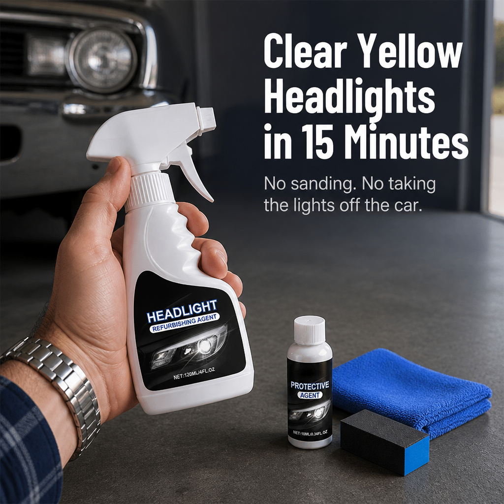 LumaShield™ — Spray to Clear Foggy Headlights in Minutes Without Sanding or Garage Trips